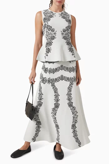 Vanna Jacquard Tank Top in Viscose Blend