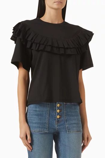 Illa Ruffle Top in Jersey