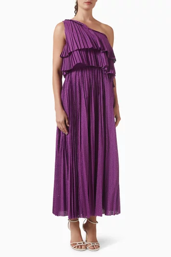 Agneta One-shoulder Dress in Cotton Poplin