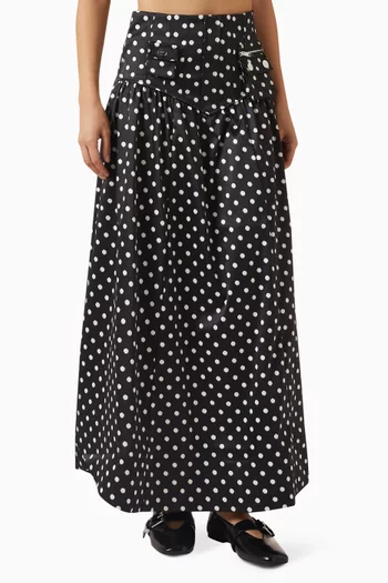Polka-dot Corset Skirt in Double Satin