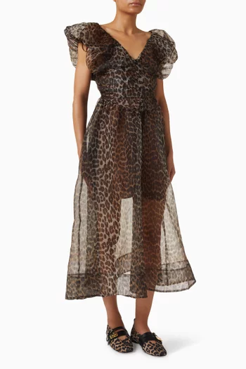 Printed Dress in Organza