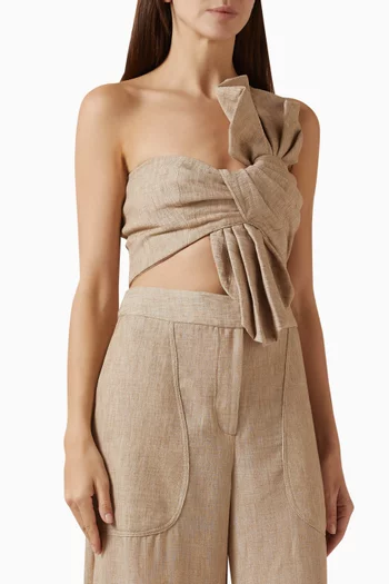 Oyster One-shoulder Top