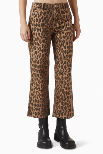 Kenny Leopard-print Jeans in Stretch-denim