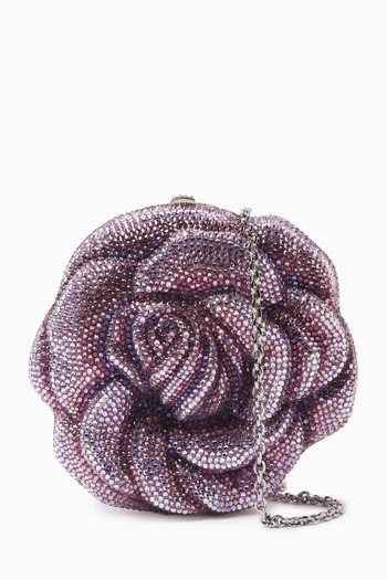 Rose Melody Crystal Clutch Bag