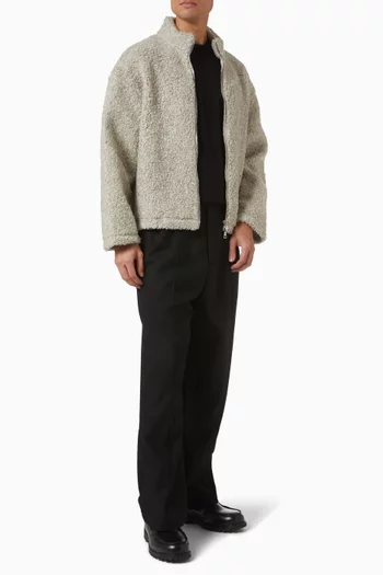 Track Jacket in Wool-fleece