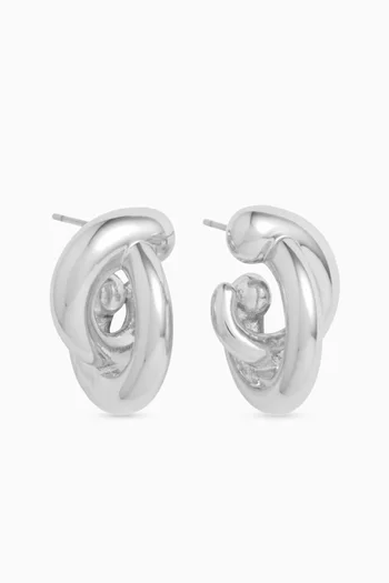 The Twist Earrings in Silver