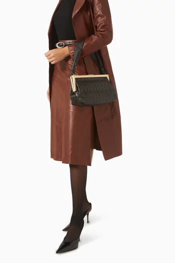 2000s Chocolate Bar Quilted Shoulder Bag in Lambskin