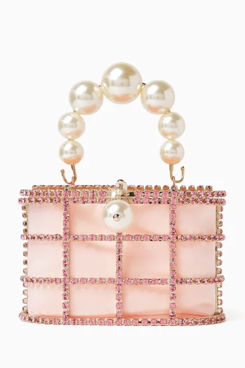 حقيبة هولي ميني بيد علوية مرصعة بالكريستال ستان