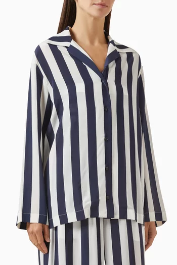 بلوزة أورتا حرير وكريب صيني