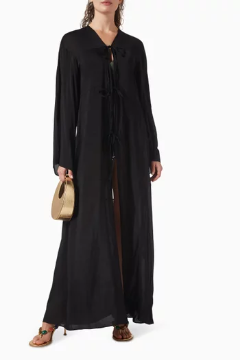 فستان كريمونا طويل للارتداء فوق ملابس السباحة رايون فوال