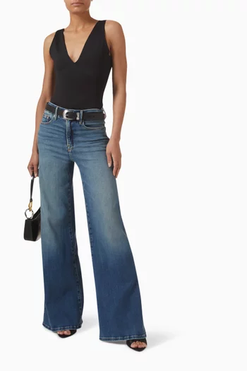 Deep V-neck Bodysuit in Scuba