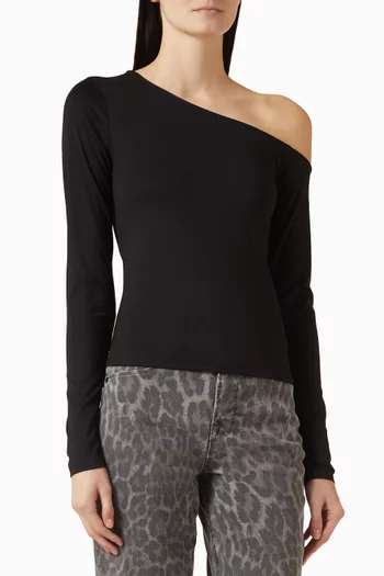 Weightless One-shoulder Top in Scuba