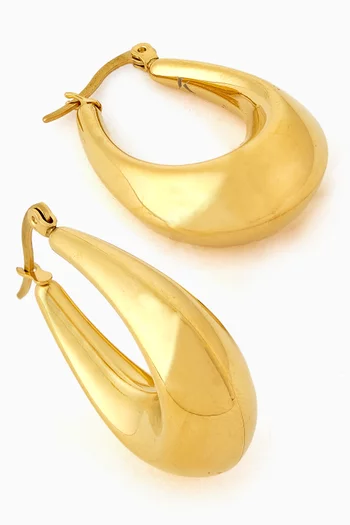 Ray Hoop Earrings in 18kt Gold-plated Brass