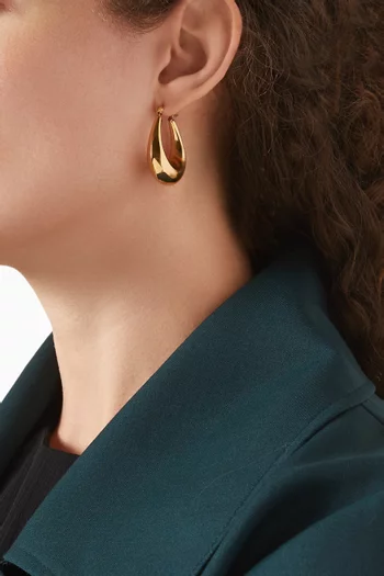 Ray Hoop Earrings in 18kt Gold-plated Brass