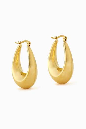 Ray Hoop Earrings in 18kt Gold-plated Brass