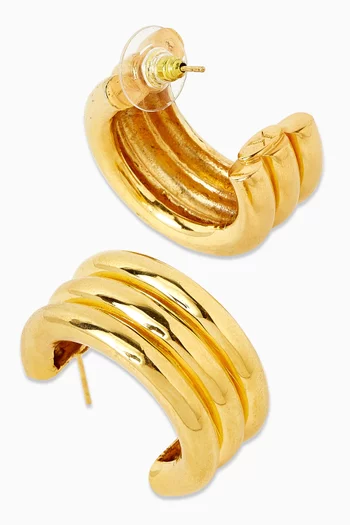 B.O Mini Gigi Hoop Earrings in 24kt Gold-plated Metal