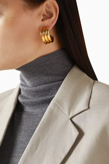 B.O Mini Gigi Hoop Earrings in 24kt Gold-plated Metal