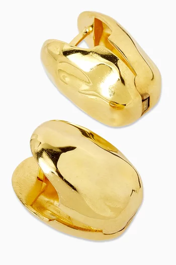 B.O Baal Stud Earrings in 24kt Gold-plated Metal