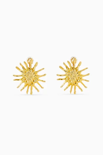 B.O Demi Sun Earrings in 24kt Gold-plated Metal