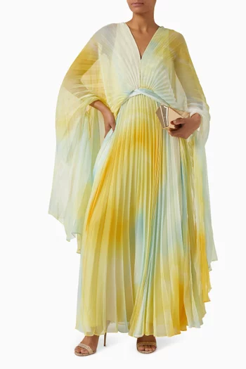 فستان انسلو طويل بطيّات جورجيت