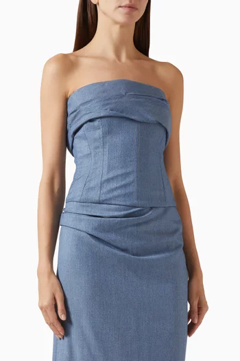 Tailored Drape Corset Top