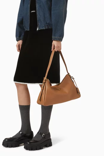 حقيبة كتف آيمي كبيرة جلد