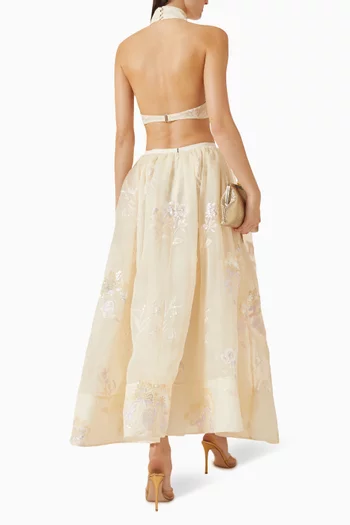 بلوزة فالنتينا قصيرة شيفون