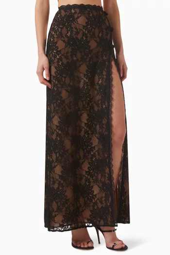Mimi Slit Skirt in Lace