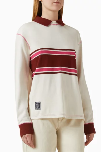 Olina Placement Stripe Rugby Shirt