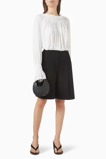 Gathered Bodysuit in Poly Lycra