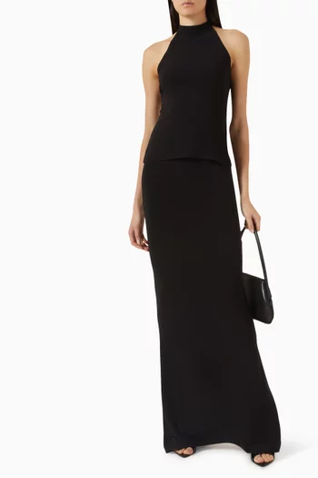 Halterneck Top in Poly Lycra