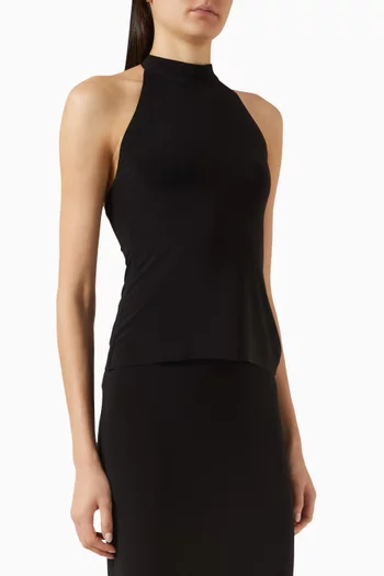 Halterneck Top in Poly Lycra