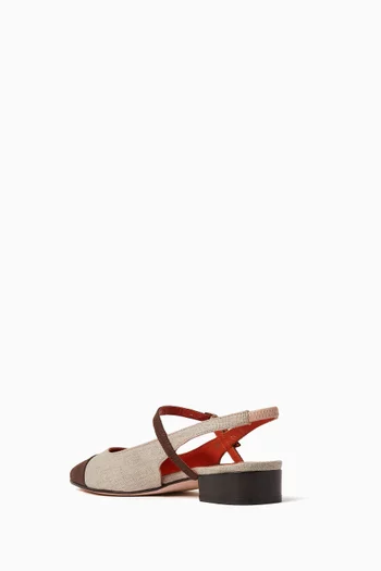 حذاء كلاسيك اوشيانو بسير خلفي وكعب 20 مم قنب