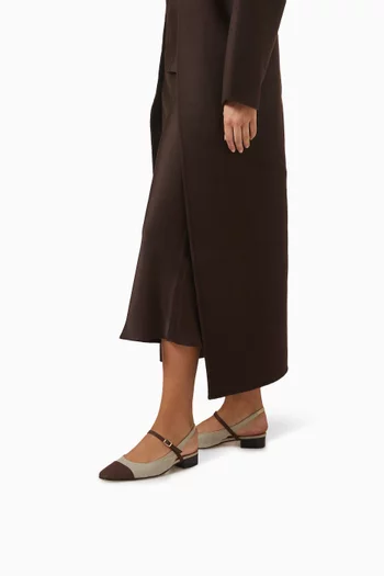 حذاء كلاسيك اوشيانو بسير خلفي وكعب 20 مم قنب