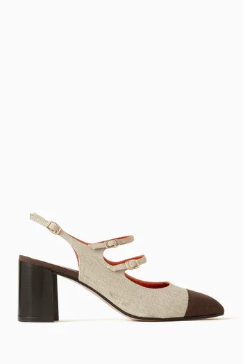 Papaya 60 Slingback Pumps in Canvas