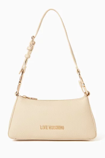 Jewel Shoulder Bag in Faux Leather