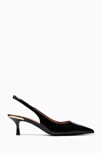 Golden Spoiler 55 Slingback Pumps in Patent Leather