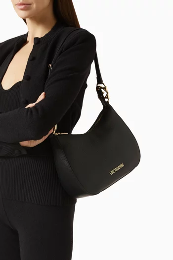 Jewel Shoulder Bag in Faux Leather