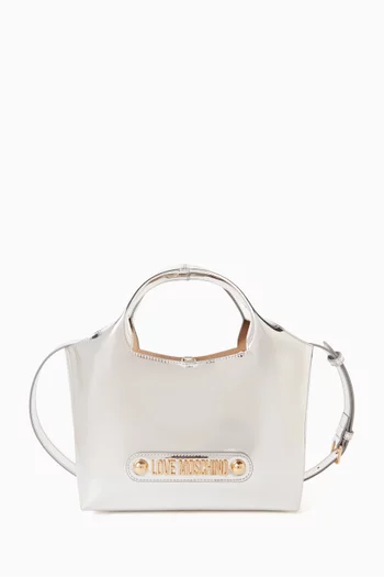 حقيبة يد ميني جلد صناعي لامع