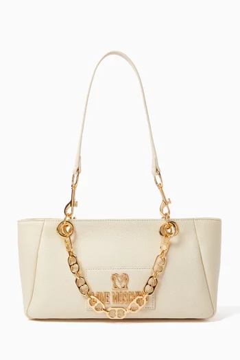 حقيبة كتف صغيرة جلد عجل وجلد صناعي