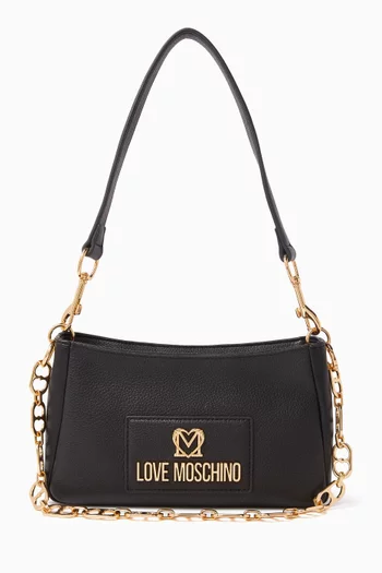 حقيبة كتف صغيرة جلد عجل وجلد صناعي