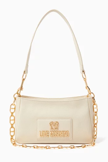 حقيبة كتف صغيرة جلد عجل وجلد صناعي