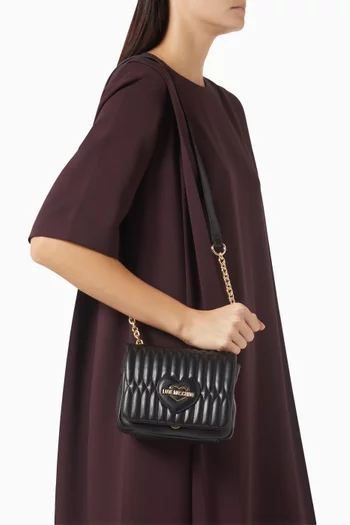 حقيبة كروس ميني بتصميم مبطن جلد صناعي