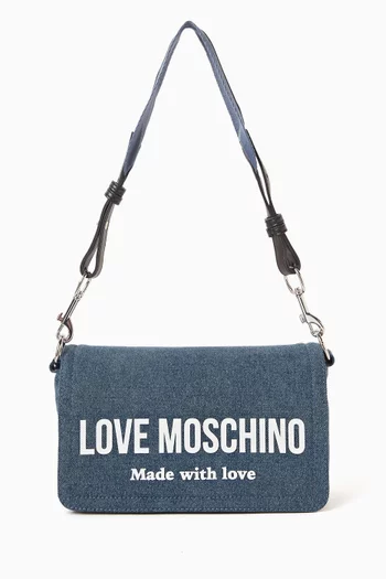 Signature Shoulder Bag in Denim