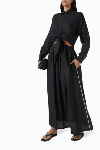 Nina Maxi Skirt in Linen