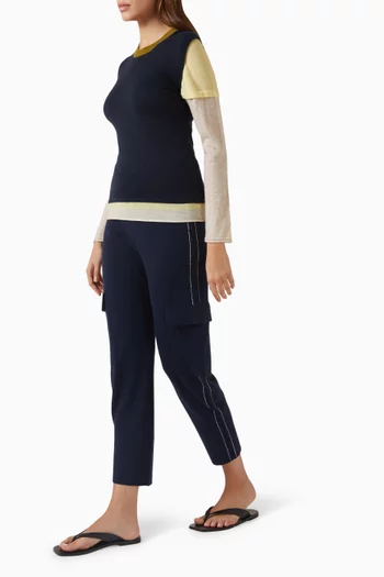 Ankle Pocket Cargo Pants in Cashmere