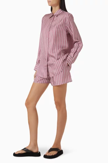 Franca Striped Shorts in Silk