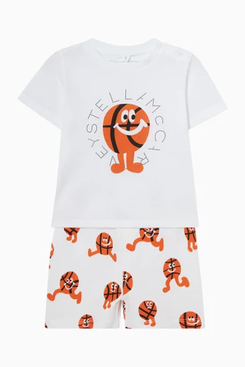 تي شيرت بشعار الماركة بتصميم بيسبول قطن