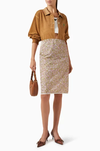 تنورة بنقشة زهور نايلون معاد تدويره