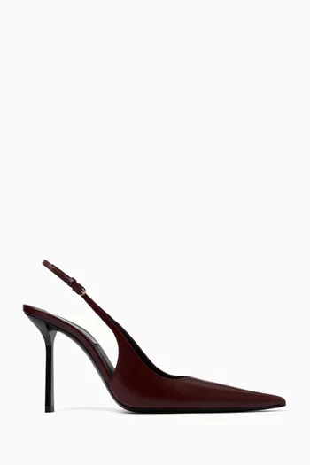 حذاء كلاسيك فيكتوريا بسير خلفي وكعب 100 مم جلد